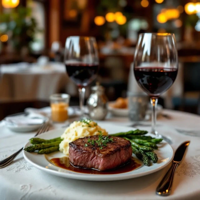 A delicious steak dinner at a must-visit restaurant